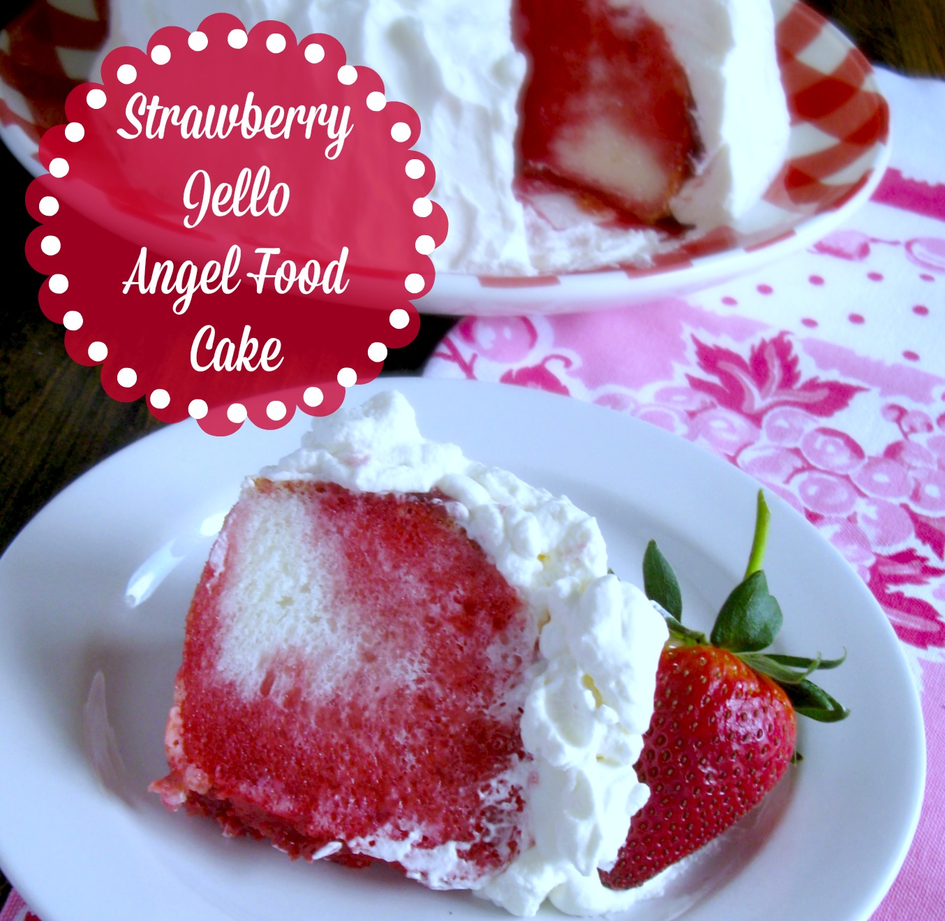 strawberry cake with jello and frozen strawberries and cool whip